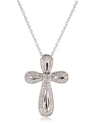 Kobelli 1/4 Cttw Diamond Cross Pendant Necklace