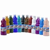 Prang 21696 Prang Ready-to-Use Tempera Paint, 16-oz., 12 Assorted Colors