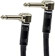 Monoprice 109780 8-inch Premier Series 1/4-Inch Right Angle Male to Right Angle Male 16AWG Guitar Patch Cable