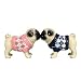 Pug-nacious Pugs Argyle Sweater Pug Salt & Pepper Shakers