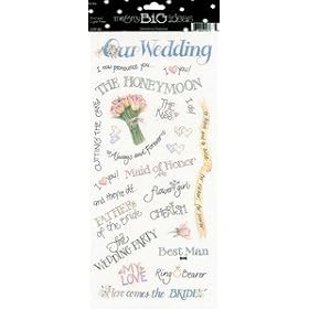 Me & My Big Ideas Sayings 5-1/2 Inch by 12 Inch Stickers Sheet Packaged, Wedding