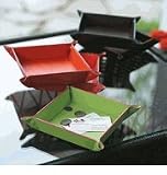 Baekgaard Genuine Leather Snap Valet by Vera Bradley-Coral/Apple Green