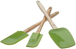 Le Creuset BB0733-71 Amazon.com Exclusive 3-Piece Silicone Spatula Set, Kiwi