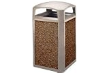 35 Gallon Rubbermaid Waste Receptacle - Driftwood/Brownstone