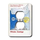 Londons Times Funny Society Cartoons - Memorial Cartoon To Peter Jennings Whalon Jennings - Light Switch Covers - 2 plug outlet cover
