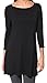 Free to Live Women's Extra Long Flowy Elbow Sleeve Jersey Tunic Made in USA (3X, Black)