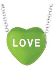 Sweethearts Enamel "Love" Heart on 16" Necklace Pendant with Gift Box