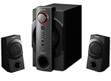 Sony 300 watts Powerful PC Computer Speaker System with 150 watt Sub Woofer, Remote Control, Dual Input Jacks & Headphone Jack - Designed for Gaming, Movies or Music