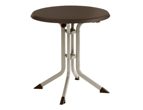 Kettler 0307015-1000 Folding Table Aluminium Kettalux Round Diameter 85 cm Champagne / Mocha Kettler 0307015-1000 Folding Table Aluminium Kettalux Round Diameter 85 cm Champagne / Mocha