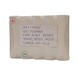 Hitech - Replacement Cordless Phone Battery for AT&T Escort 9000, 9010, 9020, COBRA CP-912.