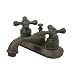 Kingston Brass KB605AX 4-Inch Centerset Lavatory Faucet with Metal Cross Handle, Oil Rubbed Bronze (Not CA/VT Compliant)