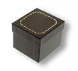 Black Earring Gift Box - Black Box with Gold Accents