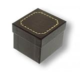 Black Earring Gift Box - Black Box with Gold Accents