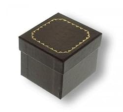 Earring Gift Box Black & Gold Accents - Classic Elegance