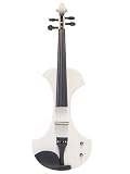 VIOLINSMART WHITE Solid Wood Advance Electric Violin crescent shape