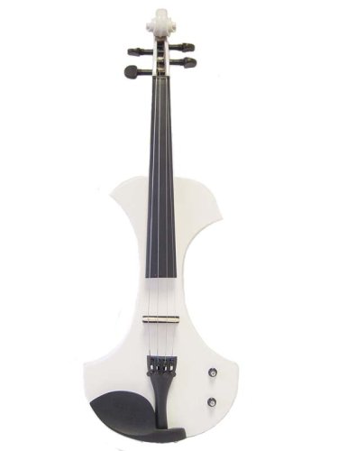 VIOLINSMART WHITE Solid Wood Advance Electric Violin crescent shape