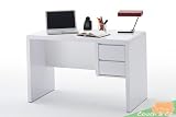Produkt-Bild: moderner Schreibtisch "Paolo", Lackierung Hochglanz weiss