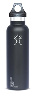 Hydro Flask Insulated Stainless Steel Water Bottle, Standard Mouth, Black Butte, 21-Ounce