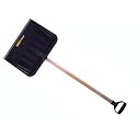 Snow Scoop Shovel With Wooden Shaft and Plastic Handle