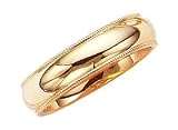 Men's 5MM Milgrain Comfort Fit Wedding Band