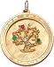 Tree of Life in Circle, 14K Gold Charm