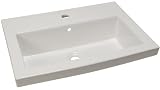 24 White Contemporary Drop-In Bathroom Lavatory Sink