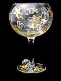 Wishing on the Stars Design - Hand Painted - Grande Goblet - 17.5 oz.. Wishing on the Stars Design - Hand Painted - Grande Goblet - 17.