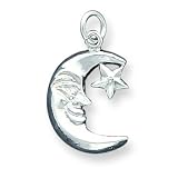 Sterling Silver Moon & Star Pendant with 20 inch Sterling Silver Chain