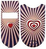Purple Heart Stripe - Motorola V180/ V186 Faceplate Cell Phone Cover - V180/ V186 Cell Phone Front Cover and Battery Door Cover Hard Face plate