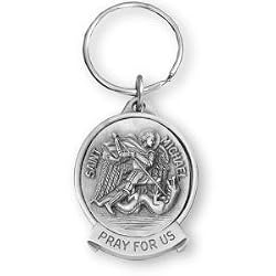 Fine Pewter Saint Michael Key Chain