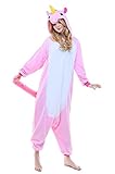 NEWCOSPLAY Pink Unicorn Unisex Onesies Pajamas Kigurumi Cosplay Sleepsuit Costume (M, Pink unicorn)