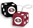San Francisco 49ers Fuzzy Dice - Football Sports Merchandise