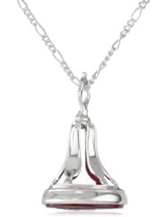 Monica Rich Kosann "Charmed Life" Sterling Carnelian Love Fob Necklace