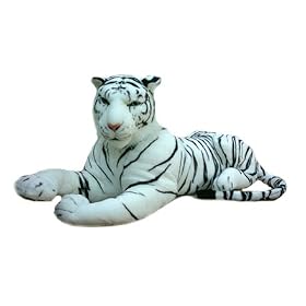 1,10 meter white tiger stuffed animal. New in box. Like real! BRUBAKER Design