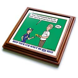 Help Your Cub Scout Do His Best - Pinewood Derby - 8x8 Trivet With 6x6 Ceramic Tile by 3dRose LLC