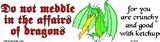 Do not meddle in the affairs of dragons bumper sticker