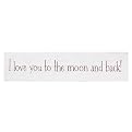 I Love You to the Moon and Back - White/Pink/Brown (24")