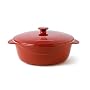 Calphalon Ceramic Cabernet 3 Quart Covered Round Casserole with Lid
