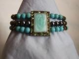 Turquoise Bracelet with magnetic hemitite stone