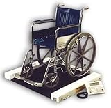 `Roll A Weigh Wheelchair Scale 1,000 Lb. Cap. Weighing in at less that 100 pounds and featuring buil