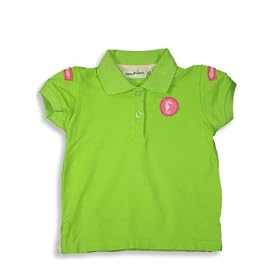 Cool Island - Girls Short Sleeved Pique Polo Shirt, Lime
