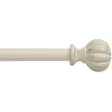 Kenney Rachel Window Curtain Rod, 28 to 48-Inch, Antique White