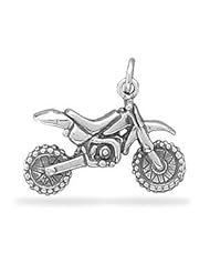 Sterling Silver Dirt Bike Charm
