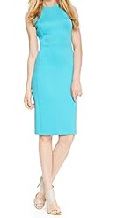 Sheath Sleeveless Cocktail Knee Length Polyester/Scuba/Knit  Dress