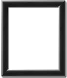 IMAGE OF 8x12 - 8 x 12 Rounded Black Solid Wood Frame with UV Framer's Acrylic & Foam Board Backing - Great For a Photo, Poster, Painting, Document, or Mirror
