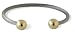 Sabona Professional Wire Magnetic Stainless Steel Twist Bracelet with Gold Balls, Size S/M