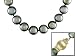 14KT 10-12MM NATURAL CULTURED TAHITIAN PEARL AND DIAMOND ACCENT NECKLACE