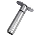 Screwpull - D&eacute;gustation - Objet pour le Vin - WA-137 - Pompe &agrave; Vin M&eacute;tal + 3 Bouchons - Aluminium Bross&eacute; - 54014003000025