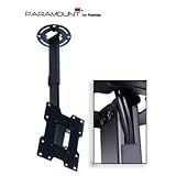 Peerless PARAMOUNT LCD Ceiling Mount PC932A-S - Mounting kit ( extension column, ceiling plate, tilt bracket, mounting adapter ) for LCD TV ( Tilt & Swivel ) - cold-rolled steel - silver - screen size: 15 - 37 - mounting interface: 100 x 100 mm, 75 x 75 mm, 200 x 200 mm, 200 x 100 mm