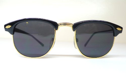 JFK Clubmaster Sunglasses Inspired by Ray Ban Worn by Malcolm X - BLACK
